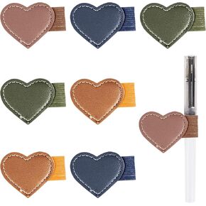 8 Pack Self-Adhesive Notebook Pen Loop Holder, Vegan Leather Elast Pencil Holder, Elastic Loop Designed for Notebooks Journals Calendars