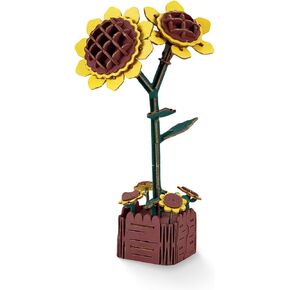 3D Wooden Puzzle Flower-Orange Daisy,DIY Model Building Craft Kit for Adults to Build,Suitable for Valentine's Day, Mother's Day, Graduation, Birthday, Home Decor(99PCS)