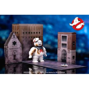 Jada Nanoscene: Ghostbusters 6" Stay Puft Marshmallow Man die-cast Metal Figure with Nano Ecto-1 diecast Vehicle