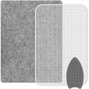 Seloom 18"X24" Wool Ironing Mat for Quilters with Iron Mesh Cloth, Wool Pressing Pad Easy Pressed Iron Mat for Retains Heat, Great for Quilting & Sewing Projects