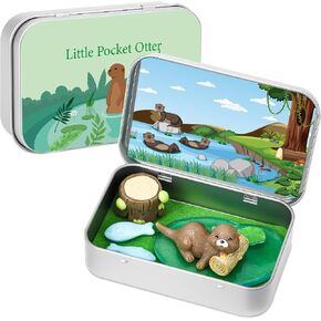 Little Pocket Otter Mini Tin Desk Collectible Gift Travel Buddy in Kuwait