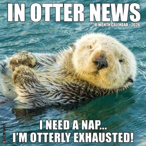 in Otter News 2026 12" x 12" Wall Calendar