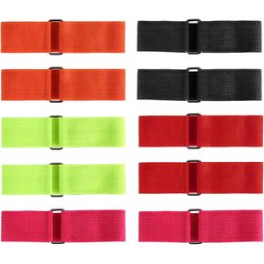 Hooqict 10Pcs 3 Legged Race Bands for Outdoor Party Group Games - Kid Adult Three Legged Race Birthday Party Carnival Field Day Relay - Gym Class Team Building Supplies Family Fun Activity