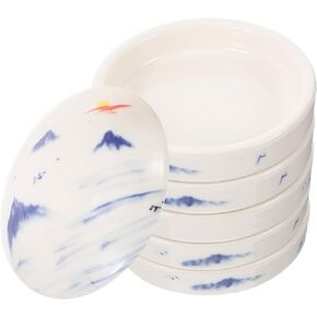 1SET Ceramic Paint Palette Watercolor Mixing Tresent Tresh Mixing Tray Pubment Multi-Function