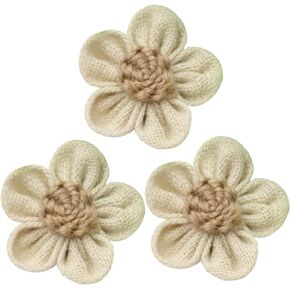 10pcs Natural Burlap Flowers Handmade Burlap Rose Jute Burlap Flowers Crafts Making Wedding Embellishment Style 5