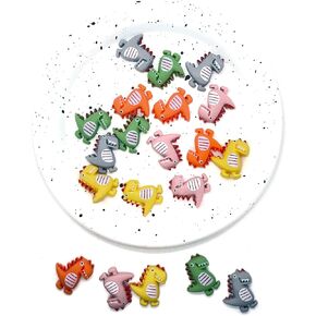 50PCS Mini Resin Dinosaurs Charms, Cute Flatback Phone Charms, Colorful Slime Charms Bulk for Scrapbooking Embellishment, Dinosaur Charms for Jewelry Making DIY Craft Hair Clips Ornament