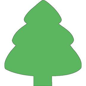 SHAPES ETC. 50 Sheets Evergreen Tree Sticky Notepad 3in Green Cute Self Stick Christmas Classroom Lunch Notes Bulletin Board Gifts Holiday Tags Stocking Stuffer Teacher Supplies Reminders USA Made