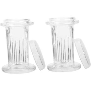 ABOOFAN 2pcs Staining Jar for Microscope Slides Glass Staining Tank Lab Glassware