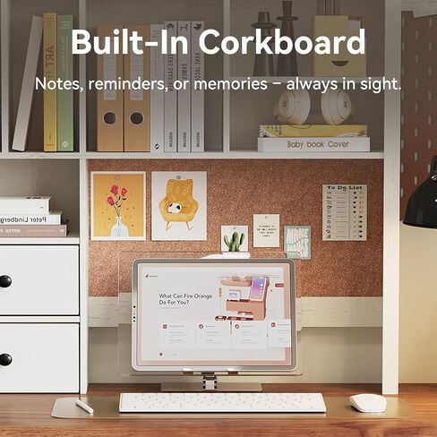 Treocho Desktop Hutch Bookshelf with Cork Board for Photos and Reminders, White Desk Organizer with Drawers and Shelves, Study Desk Hutch for College Dorm, Student Bedroom, Compact Study Spaces in Saudi Arabia