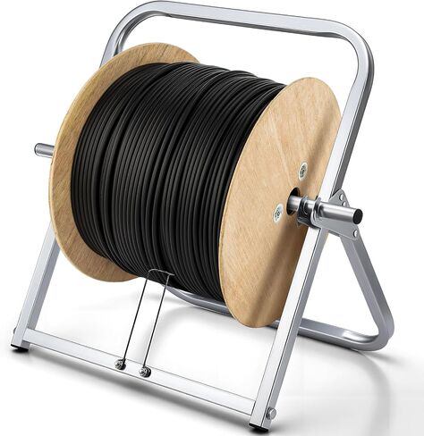 Hicarer Durable Single Axle Cable Caddy 13'' Wide x 16'' High Commercial Industrial Steel Wire Rack Dispenser for Cable Reels 100 lb Capacity in Saudi Arabia