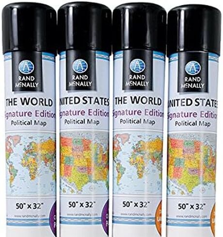 Rand McNally Signature Edition U.S. Wall Map – Paper Rolled in Saudi Arabia