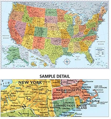 Rand McNally Signature Edition U.S. Wall Map – Paper Rolled in Saudi Arabia