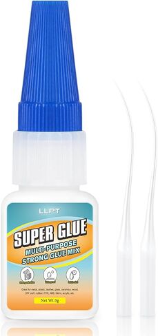 llpt super glue | صافي 3G | مسح كل الغرض superglue مع غطاء مضاد للسرطان | فائق السرعة فائقة الرقيقة لاصق رقيقة | البلاستيك المعدني الزجاجي الزجاجي Craft DIY (LSG003-1E) | 1 حزمة in Kuwait