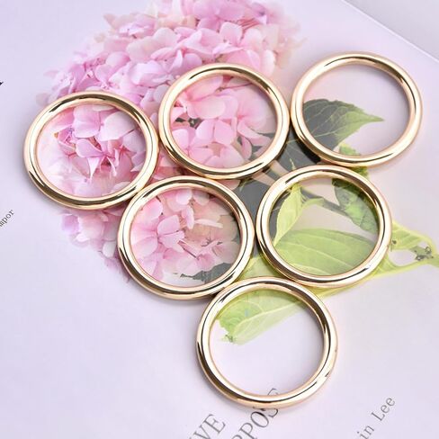 6 PCS Metal O Ring Buckles Seamless Olded O-Rings Buckle for DIY الحرف ، والأبقار للأكياس ، والأكياس ، ومقاوم الكلاب ، وملحقات الأمتعة المحفظة (النحاس ، 1-1/2 '') in Kuwait