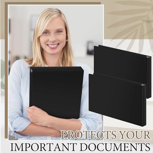8 Pcs 3 Ring Binders Rings Heavy Duty View D Ring Binders Economy Holds 11" x 17" Paper for Artwork Blueprints, Office, Home, Work Places(White,1.5 Inch) in Kuwait