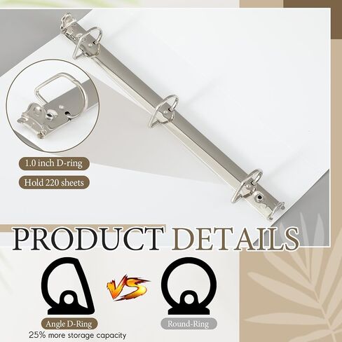 8 Pcs 3 Ring Binders Rings Heavy Duty View D Ring Binders Economy Holds 11" x 17" Paper for Artwork Blueprints, Office, Home, Work Places(White,1.5 Inch) in Kuwait
