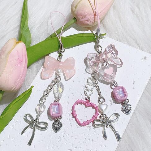 Cute Y2K Phone Charm Aesthetic Phone Charms Accessories Cute Phone Lanyard String for Bag Purse Backpack Airpods Pendants Decor in Kuwait