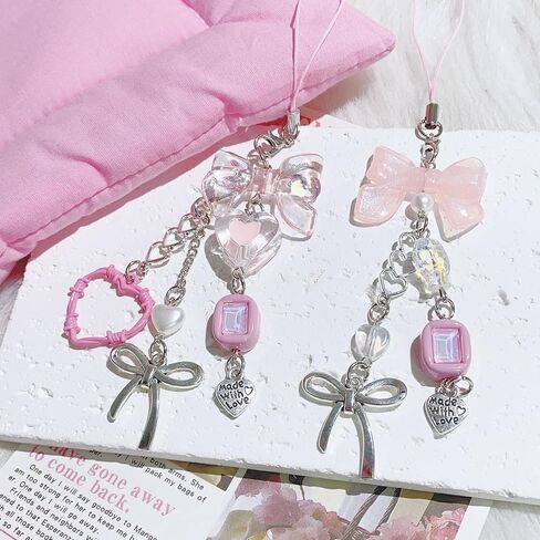 Cute Y2K Phone Charm Aesthetic Phone Charms Accessories Cute Phone Lanyard String for Bag Purse Backpack Airpods Pendants Decor in Kuwait