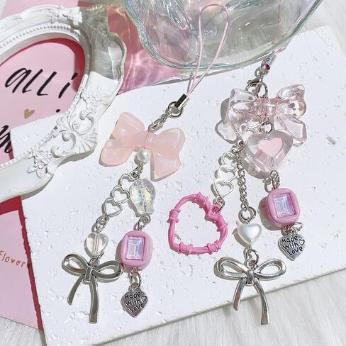 Cute Y2K Phone Charm Aesthetic Phone Charms Accessories Cute Phone Lanyard String for Bag Purse Backpack Airpods Pendants Decor in Kuwait