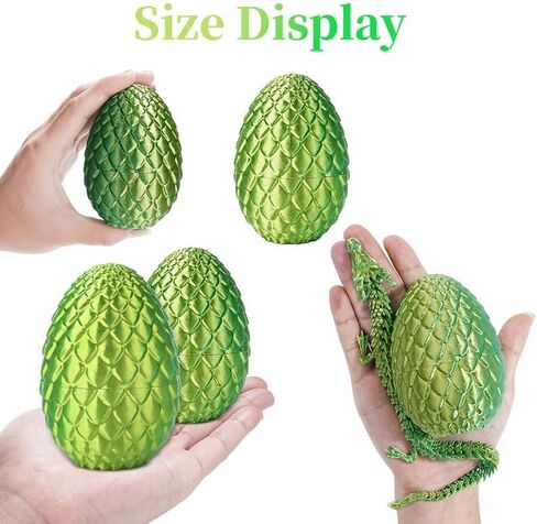 DND Dice Set 7 Pcs and 3D Printed Dragon Egg,DND Dice Dungeons and Dragons Starter Games Fidget Toys Set for RPG MTG Table Games,Yellow Green in Saudi Arabia