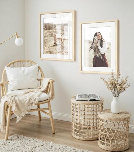 إطار صورة مقاس 4 × 6 مع حصيرة مقاس 3.5 × 5، مجموعة إطارات خشبية محببة متعددة الألوان مكونة من 4، إطارات صور جدارية مقاس 4 × 6 للتركيب على سطح الطاولة أو الحائط (4 عبوات، متعدد الألوان) in Kuwait