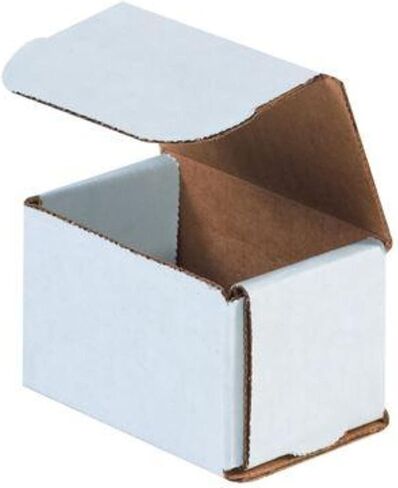 Secure Seal Shipping Boxes - 5x3x2" Mailers - White Foldable Corrugated Cardboard Packaging for Mailing, Moving, Storage, and Organizing - Strong Lightweight Foldable (Bulk 50 Pack) in Saudi Arabia