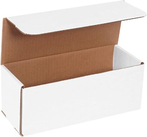 Secure Seal Shipping Boxes - 5x3x2" Mailers - White Foldable Corrugated Cardboard Packaging for Mailing, Moving, Storage, and Organizing - Strong Lightweight Foldable (Bulk 50 Pack) in Kuwait