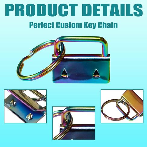 30 PCS 1 Inch Key Fob Hardware, with Keychain Rings Accessories for Crafting, Bag Webbing, Lanyards, Keychain Making Hardware Supplies, Seven Colors in Kuwait