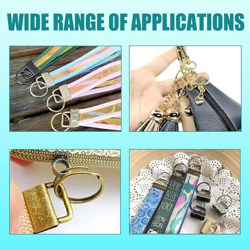 30 PCS 1 Inch Key Fob Hardware, with Keychain Rings Accessories for Crafting, Bag Webbing, Lanyards, Keychain Making Hardware Supplies, Seven Colors in Kuwait