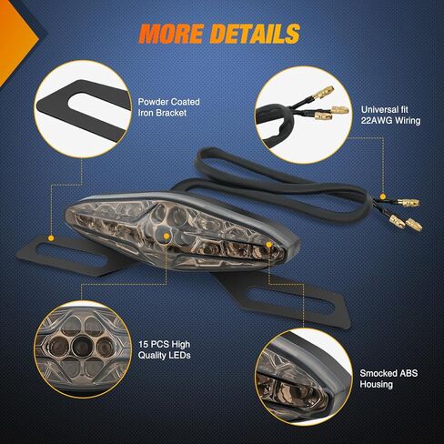 Nilight UTV LED Chase Brake Light Universal 1.75"-2.0" Roll Bar Mount LED Running Brake Strobe Reverse Cargo Light for UTV ATV Can-Am Polaris RZR Dune Buggy Golf Cart Boat, 2 Years Warranty in Kuwait