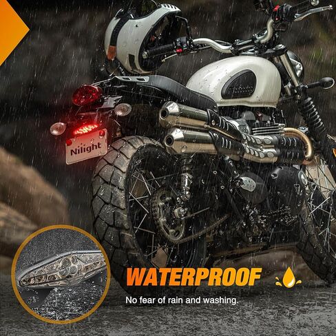 Nilight UTV LED Chase Brake Light Universal 1.75"-2.0" Roll Bar Mount LED Running Brake Strobe Reverse Cargo Light for UTV ATV Can-Am Polaris RZR Dune Buggy Golf Cart Boat, 2 Years Warranty in Kuwait