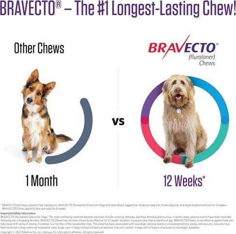 BRAVECTO Chew for Dogs, Flea & Tick, 1 Chew, 12 Week Supply, 9.9-22 lbs., Orange Box in Saudi Arabia