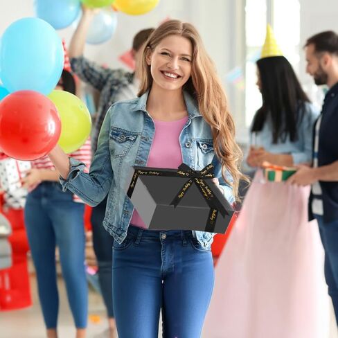 عيد ميلاد سعيد شريط Grosgrain - 5/8 بوصة ، و 25 ياردة أسود لالتفاف الهدايا ، وزينة الكيك والباقات in Kuwait