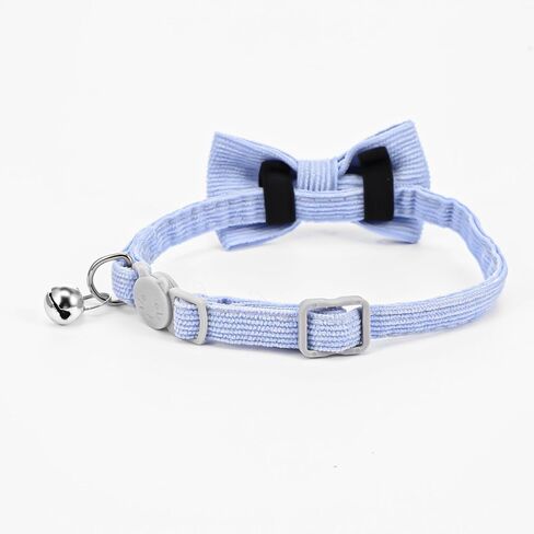 2 PCS طوق هريرة من كاتورووي ، طوق جرس القط مع ربطة عنق ، قابلة للإزالة قابلة للتعديل قابلة للتعديل الياقات هريرة هريرة للحيوانات الأليفة (الوردي والزرقاء الفاتحة) in Kuwait