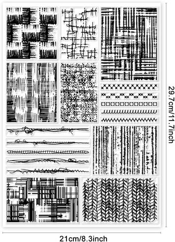 GLOBLELAND Coffee Tea Stains Clear Stamps for DIY Scrapbooking Splash Background Text Silicone Stamp Seals Transparent Stamp for Cards Making Photo Album Journal Home Decoration 11.69×8.27inch in Saudi Arabia