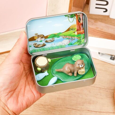 Little Pocket Otter Mini Tin Desk Collectible Gift Travel Buddy in Kuwait