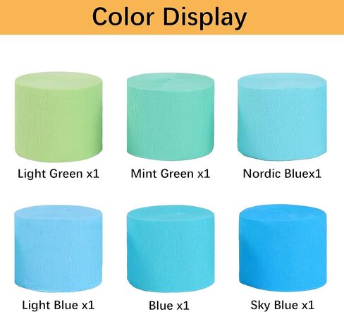 Suaxova 6 Rolls 492ft Crepe Paper Streamers, 4 Colors Pack of Party Streamers for Red Blue White USA Decorations, American Party Decorations (1.8 Inch x 82 Ft/Roll) in Saudi Arabia