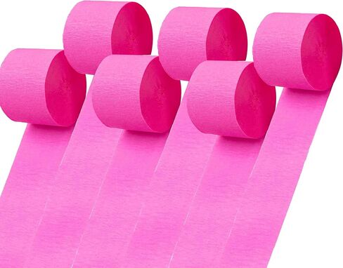 Suaxova 6 Rolls 492ft Crepe Paper Streamers, 4 Colors Pack of Party Streamers for Red Blue White USA Decorations, American Party Decorations (1.8 Inch x 82 Ft/Roll) in Saudi Arabia