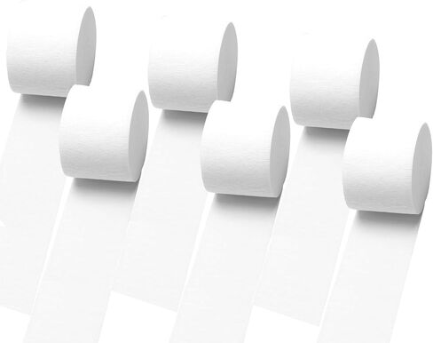 Suaxova 6 Rolls 492ft Crepe Paper Streamers, 4 Colors Pack of Party Streamers for Red Blue White USA Decorations, American Party Decorations (1.8 Inch x 82 Ft/Roll) in Saudi Arabia