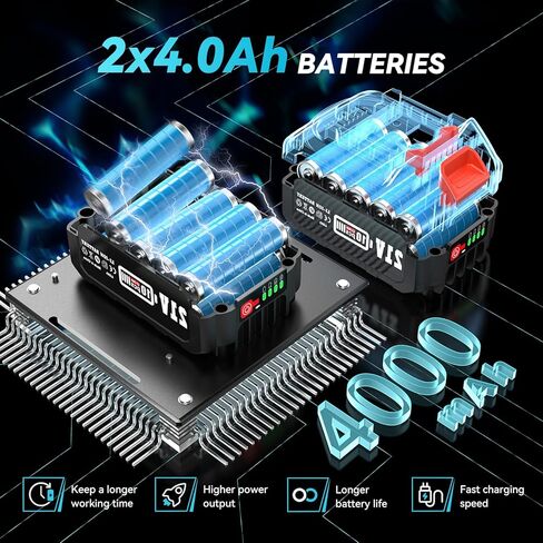 طقم منشار كهربائي 6 في 1 من Seesii ومقصات عشبية لقص العشب، منشار كهربائي صغير مع بطاريات 2*4.0 أمبير، مقلم شجرة تمديد، قاطع فرع أطراف تشذيب بوش، يصل طوله إلى 16 قدمًا in Kuwait