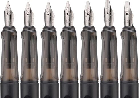 Matte Black Parallel Calligraphy Fountain Pen Set with Duckbill Clip,7 Assorted Nib Sizes for Gothic Art Drawing and Writing Signature in Kuwait