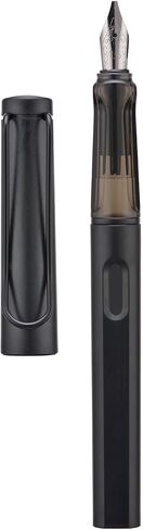 Matte Black Parallel Calligraphy Fountain Pen Set with Duckbill Clip,7 Assorted Nib Sizes for Gothic Art Drawing and Writing Signature in Kuwait