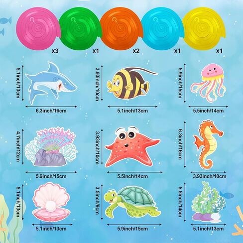 Under The Sea Party Decorations,2 Blue Fringe Backdrop 3 Bubble Garlands with Tape for Beach,Water,Pool,Ocean Themed Party Decor,Mermaid Streamer,Spongebob Birthday Decor in Saudi Arabia