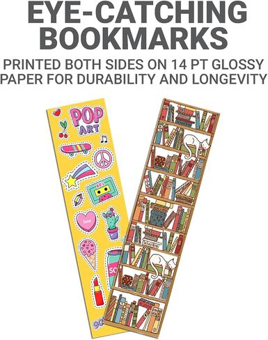 GotPrint Custom Made Bookmarks | 2x6 Upload Photos, Logos, or Text | Glossy Paper Full Color | Personalized Bulk Gifts for Classrooms, Birthdays, and Book Clubs, 100 Qty in Kuwait