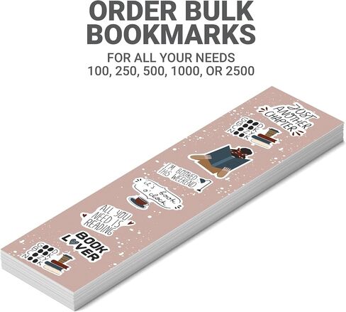 GotPrint Custom Made Bookmarks | 2x6 Upload Photos, Logos, or Text | Glossy Paper Full Color | Personalized Bulk Gifts for Classrooms, Birthdays, and Book Clubs, 100 Qty in Kuwait