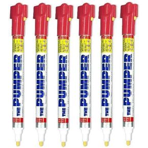 The Pumper Permanent Marker Pens - Red - 6 Pens