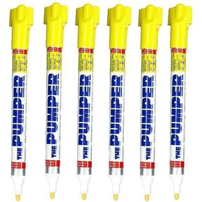 The Pumper Permanent Marker Pens - Yellow - 6 Pens