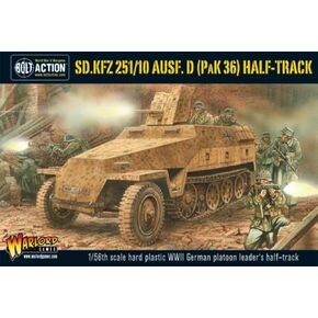 Bolt Action Sd.Kfz 251/10 ausf D Half Track 1:56 WWII Military Wargaming Plastic Model Kit