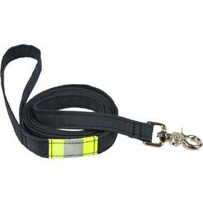 Firefighter Personalized Black Dog Leash