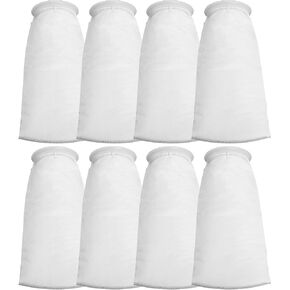 Filter Sock 4 Inch Ring, Filter Socks for Saltwater Aquarium by 15 Inch Long, 200 Micron Aquarium Filter Sock for Fish Tank Sump Saltwater Freshwater Aquariums (8 Pack)